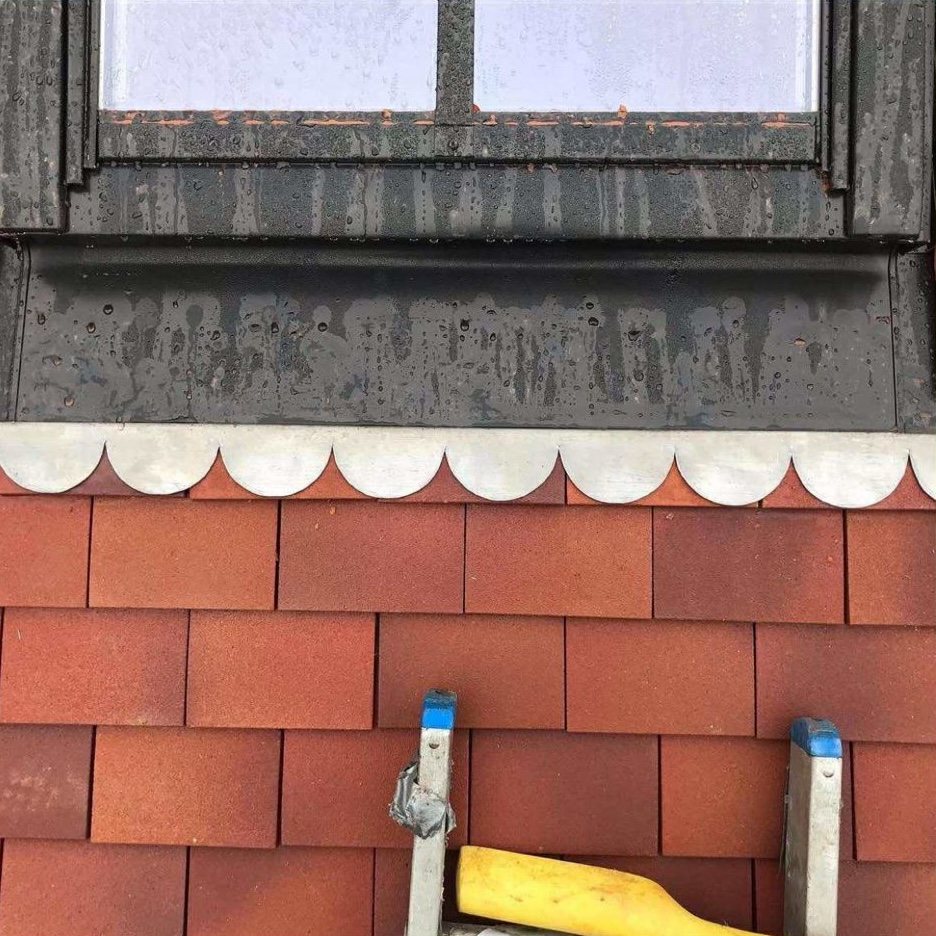 Lead flashing on a property